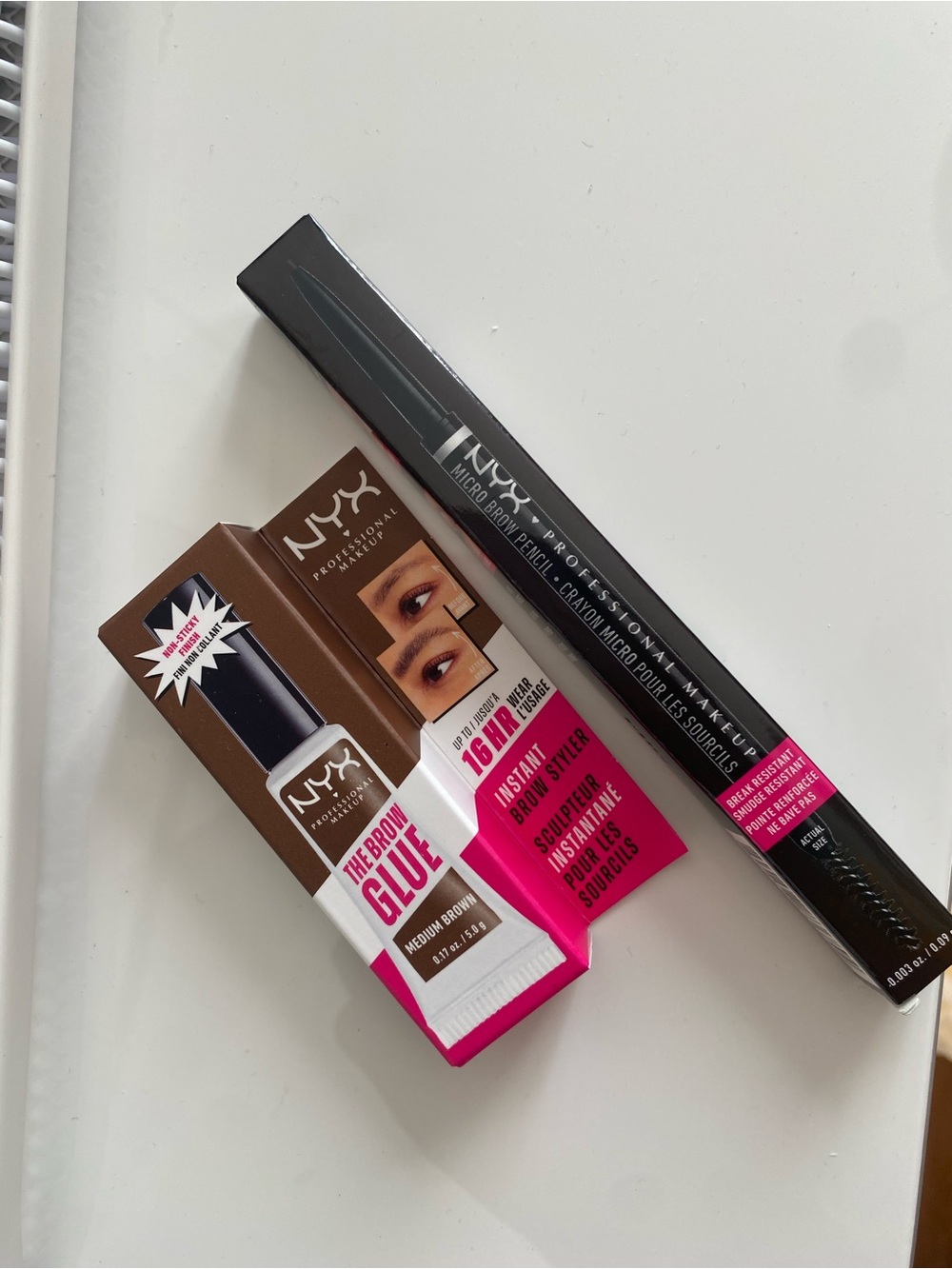 NYX Micro Brow Pencil & The Brow Glue bundle